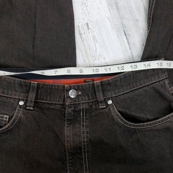 Hiltl "The Ultimate Trouser" Brown Relax Stitched Jeans, Men's 30 x 33 - Picture 8 of 10